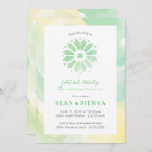 第一聖餐式招待状、女の子または男の子 招待状 (正面/裏面)