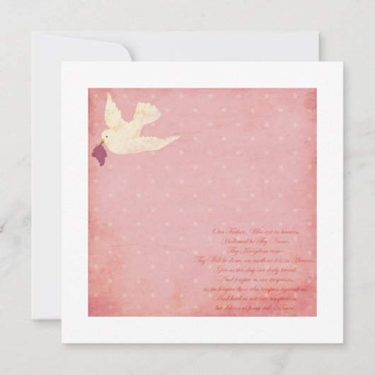 第一聖餐式招待状 招待状 (裏面)