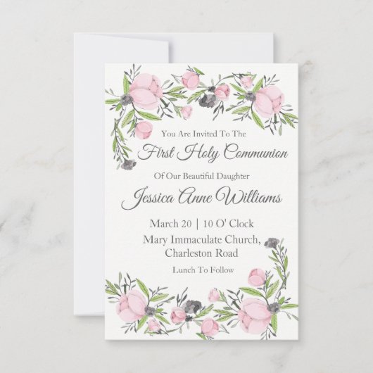 第一聖餐式招待状 招待状 (正面)