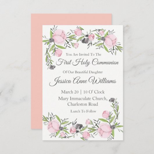 第一聖餐式招待状 招待状 (正面/裏面)