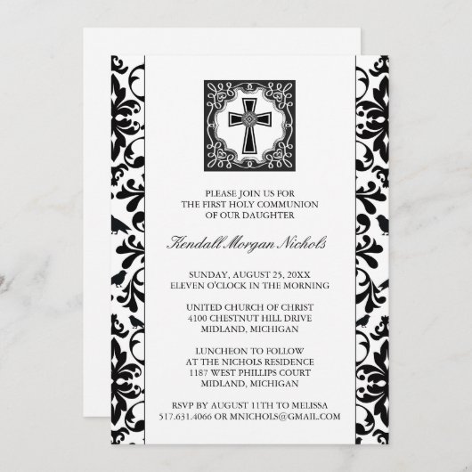 第一聖餐式招待状 招待状 (正面/裏面)