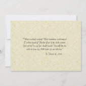 第一聖餐式招待状 招待状 (裏面)