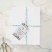 第一聖餐式葉でかわいいスペインの緑の ギフトタグ (より糸付き)