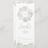 第一聖餐式金ゴールドフローラ 招待状 (正面/裏面)