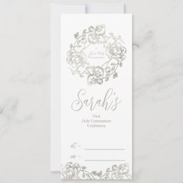 第一聖餐式金ゴールドフローラ 招待状