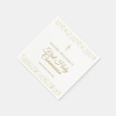 第一聖餐式金ゴールド塵 スタンダードカクテルナプキン (角)