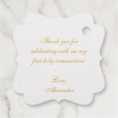 第一聖餐式金ゴールド聖書記 フェイバータグ (裏面)