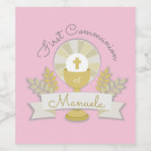 第一聖餐式、ピンクの第一聖式 ワインラベル (シングルラベル)