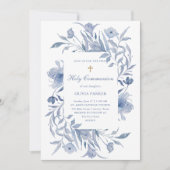 第一聖餐式 | ブルーフローラチノワセリー 招待状 (正面)