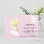 第一聖餐式,ブロンド少女,ピンク 招待状 (スタンド正面)