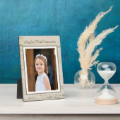 第一聖餐式！写真カスタムの卓上プラーク フォトプラーク (側面)