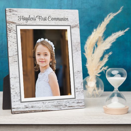 第一聖餐式！写真カスタムの卓上プラーク フォトプラーク (側面)