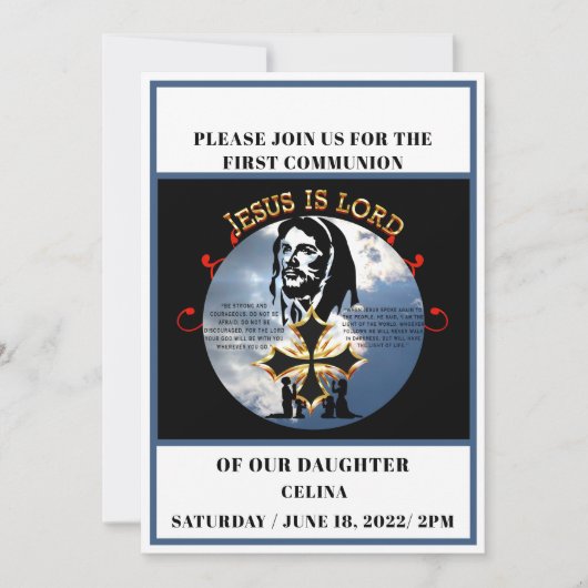 第一聖餐式 招待状 (正面)