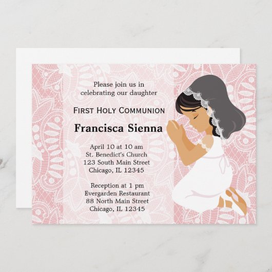 第一聖餐式 招待状 (正面/裏面)