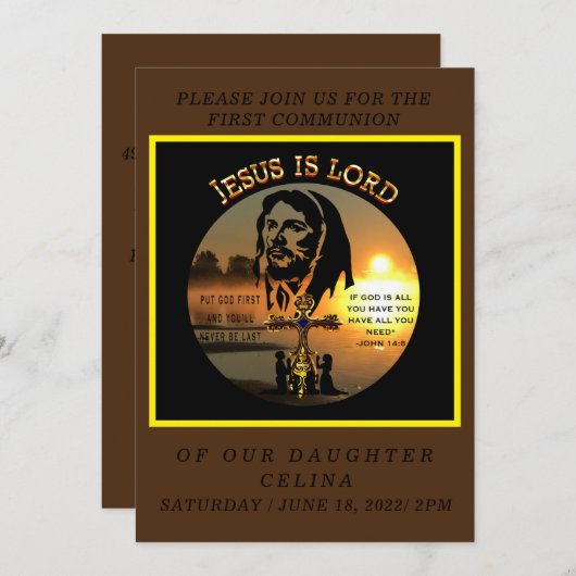 第一聖餐式 招待状 (正面/裏面)