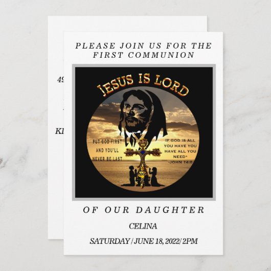 第一聖餐式 招待状 (正面/裏面)