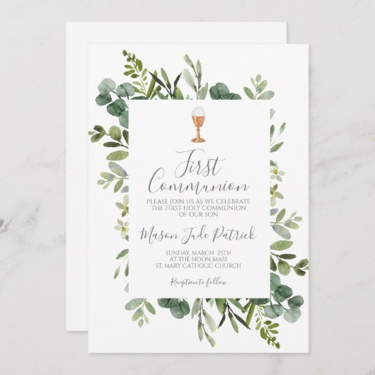 第一聖餐式 招待状 (正面/裏面)
