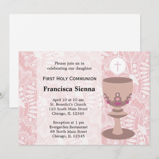 第一聖餐式 招待状 (正面/裏面)
