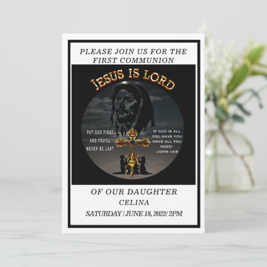 第一聖餐式 招待状 (スタンド正面)