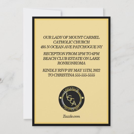 第一聖餐式 招待状 (裏面)