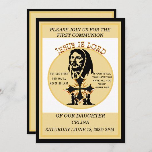 第一聖餐式 招待状 (正面/裏面)