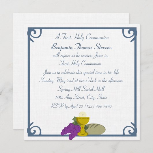第一聖餐式 招待状 (正面/裏面)