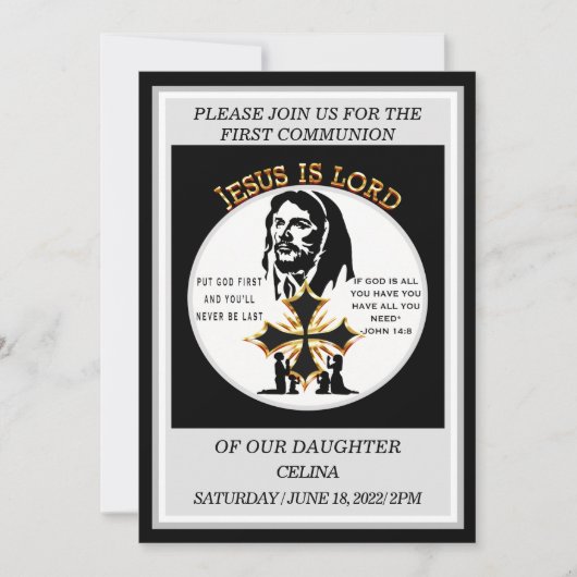 第一聖餐式 招待状 (正面)