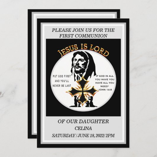 第一聖餐式 招待状 (正面/裏面)