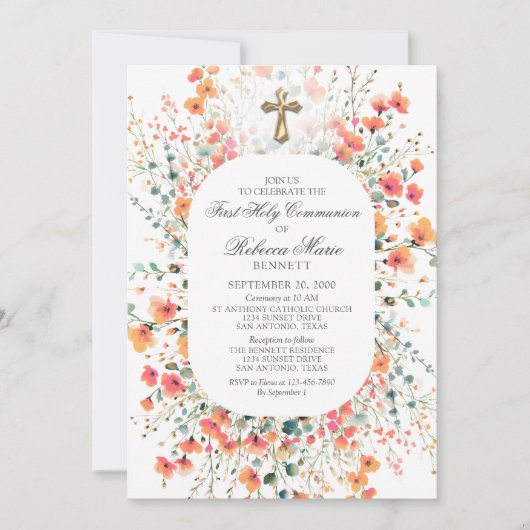 第一聖餐式 招待状 (正面)