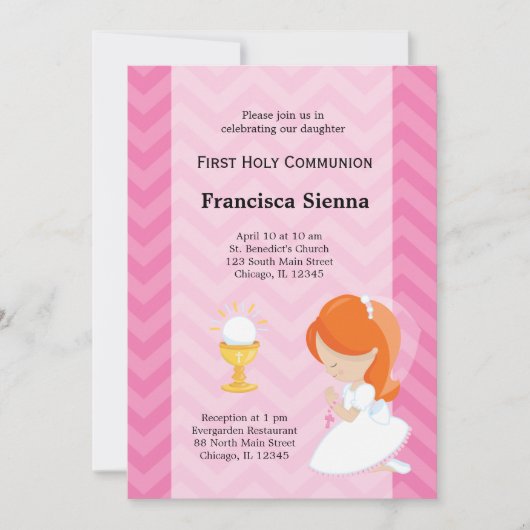 第一聖餐式 招待状 (正面)