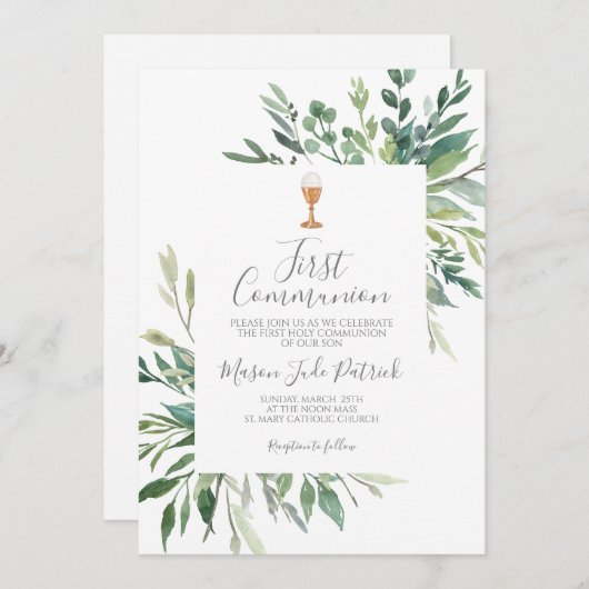 第一聖餐式 招待状 (正面/裏面)