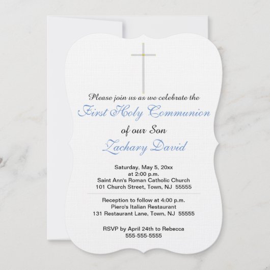 第一聖餐式 招待状 (正面)
