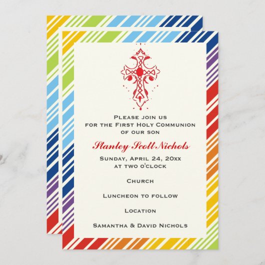 第一聖餐式 招待状 (正面/裏面)