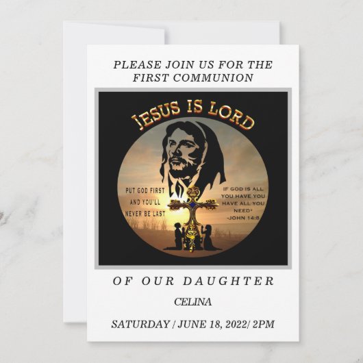 第一聖餐式 招待状 (正面)