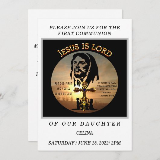 第一聖餐式 招待状 (正面/裏面)