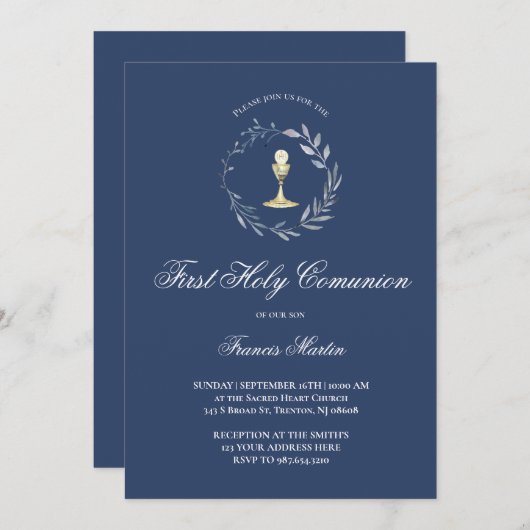 第一聖餐式 招待状 (正面/裏面)