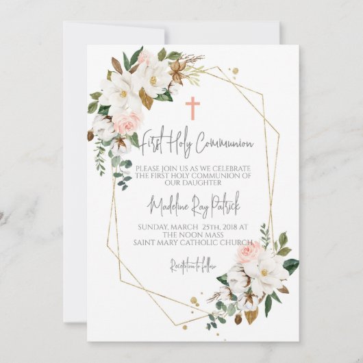 第一聖餐式 招待状 (正面)