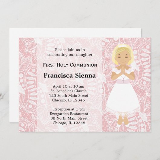 第一聖餐式 招待状 (正面/裏面)