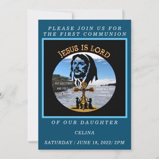 第一聖餐式 招待状 (正面)
