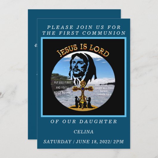 第一聖餐式 招待状 (正面/裏面)