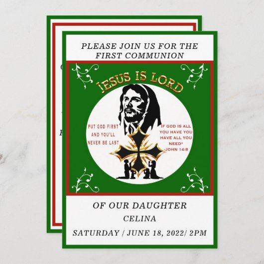 第一聖餐式 招待状 (正面/裏面)