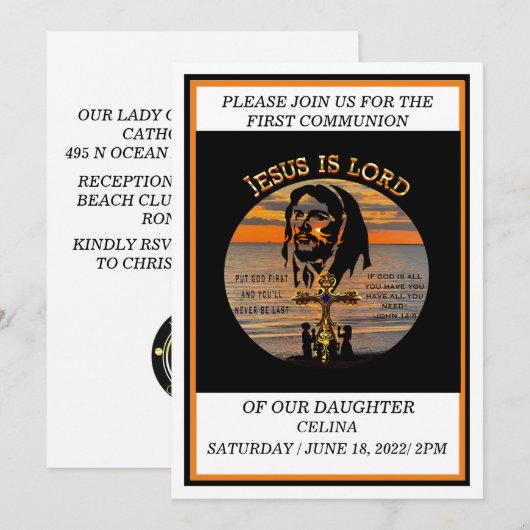 第一聖餐式 招待状 (正面/裏面)