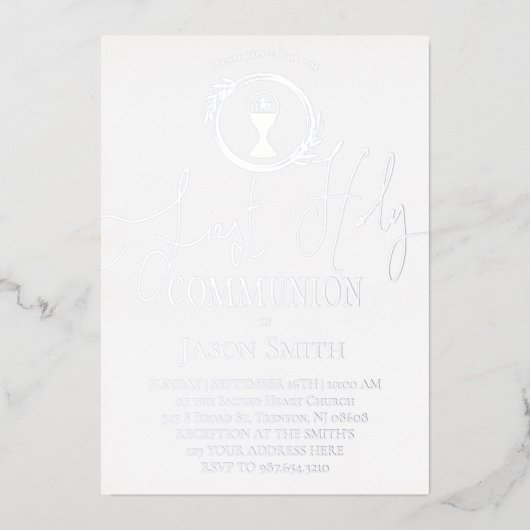 第一聖餐式 箔招待状 (正面)