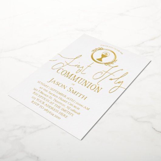 第一聖餐式 箔招待状 (回転した状態)