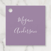 第一聖餐式、紫の多肉類メッセージカード フェイバータグ (正面)