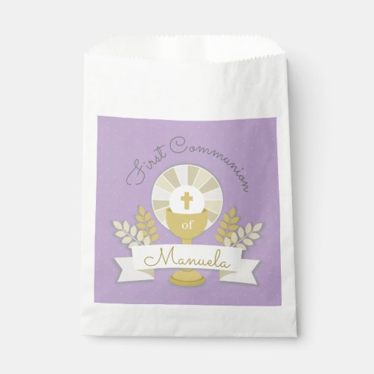 第一聖餐式、紫の第一聖式 フェイバーバッグ (正面)
