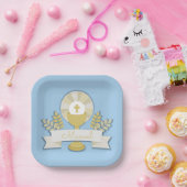 第一聖餐式、青い第一聖式 ペーパープレート (パーティー)