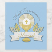 第一聖餐式、青い第一聖式 ワインラベル (シングルラベル)