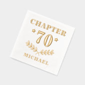 第七十章第七十七誕生日名前をカスタムする 箔ナプキン (左)