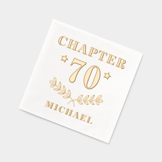 第七十章第七十七誕生日名前をカスタムする 箔ナプキン (左)